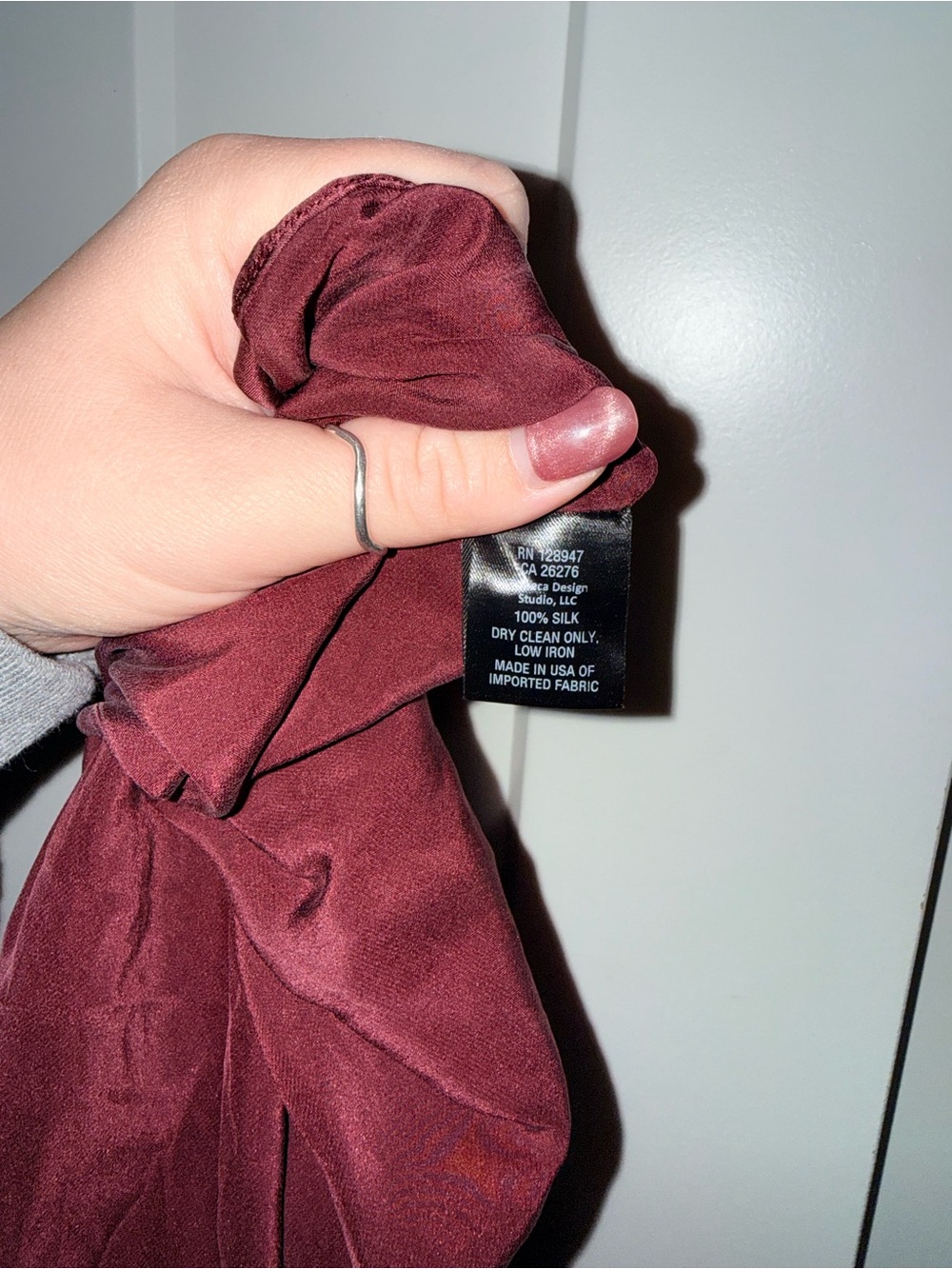 Nili Lotan Silk Burgandy Maxi Dress Small - Picture 6 of 8